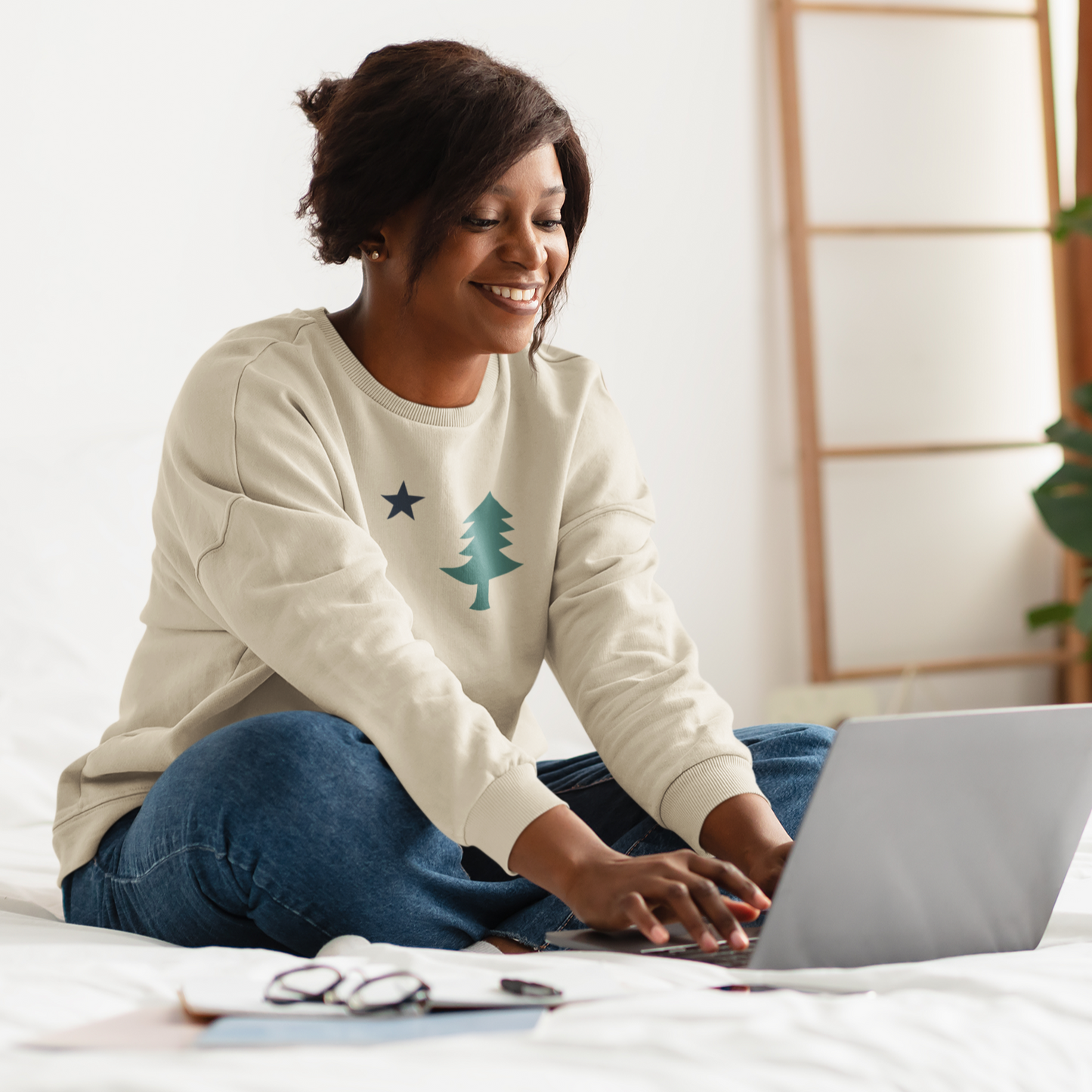 Original 1901 Maine State Flag Crewneck Sweatshirt